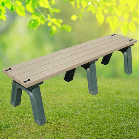 Dogipark Flat Dog Bones Poly Bench, 6 Ft., Green an 7712-GS-BONES